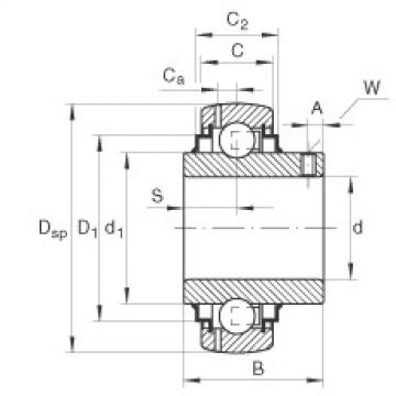 المحامل GYE25-KRR-B INA