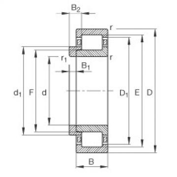 FAG محامل أسطوانية - NJ422-XL-M1 + HJ422