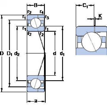 المحامل 7000 CD/HCP4AH SKF