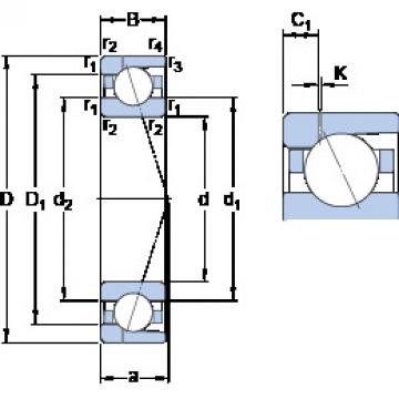 المحامل 7020 CD/P4AH1 SKF