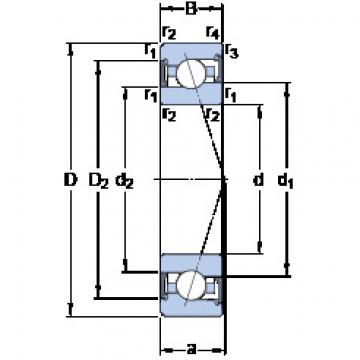 المحامل S7017 CE/P4A SKF