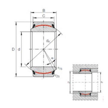 المحامل GE 260 UK-2RS INA