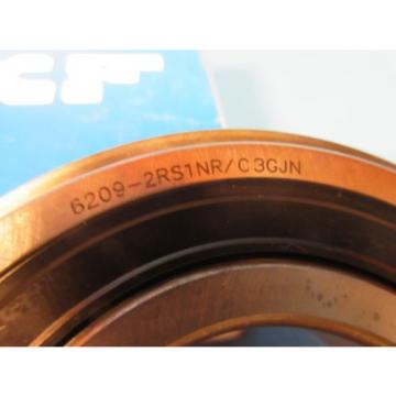 SKF 6209 2RS NR Jem Deep Groove Ball Bearing w Snap Ring, C3 (Fag, Koyo, Timken)