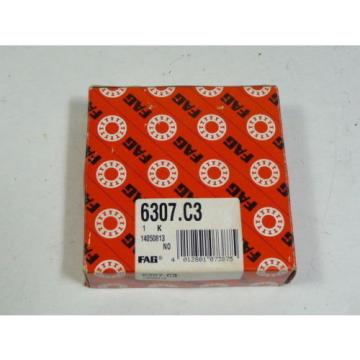 Fag 6307-C3 Ball Bearing 35x80x21mm  NEW