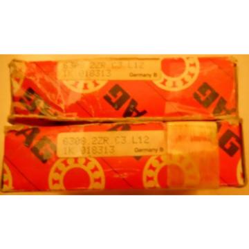 New NIB (surplus old stock) Lot of 2 NTN JAPAN BEARING  FAG 6308.2ZR.C3.L12 6308 2ZR C3 L