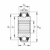 FAG Self-aligning deep groove ball bearings - SK014-205-KTT-B-L402/70
