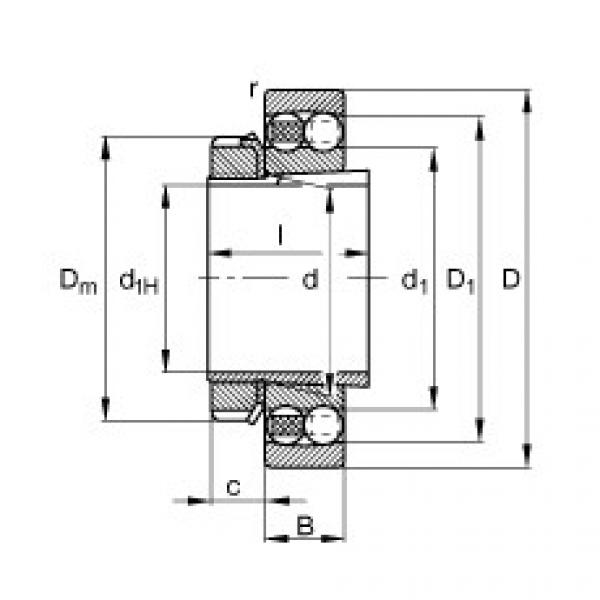 Bearing 2311-K-TVH-C3 + H2311 FAG #1 image