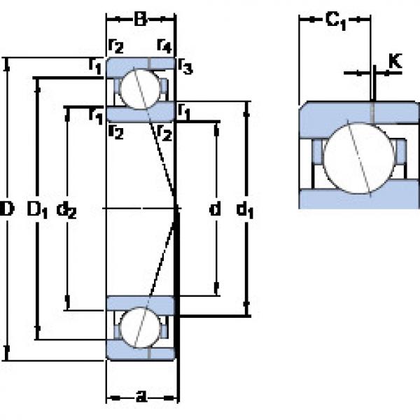 المحامل 719/9 CE/P4AH SKF #1 image