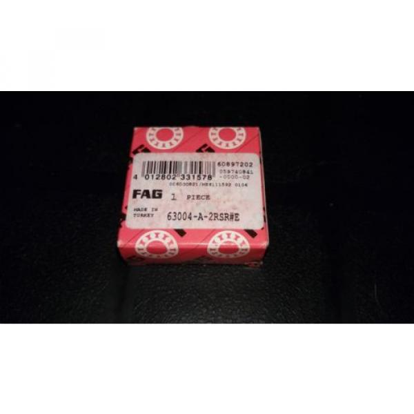 FAG Deep Groove Bearing,Sealed Sides , 20x42x16mm, 63004-A-2RSR NIB #5 image