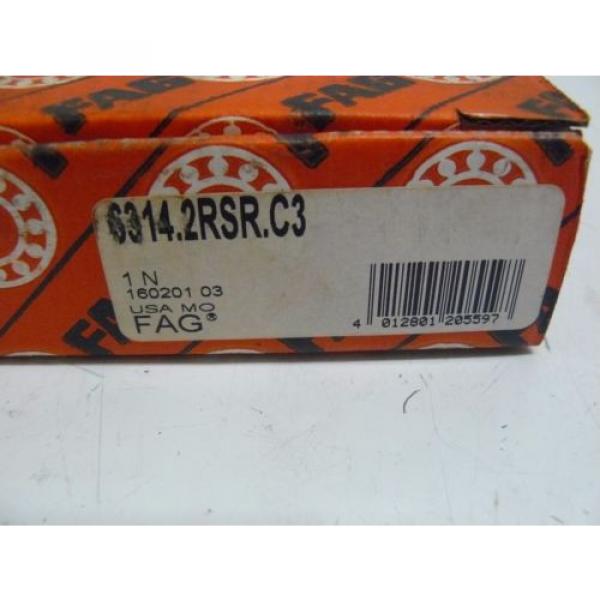 NEW FAG 6314.2RSR.C3 DEEP GROOVE BALL BEARING #4 image