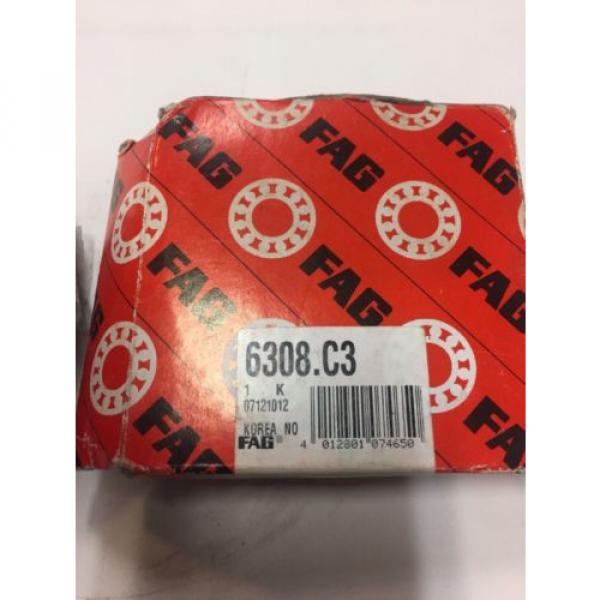 FAG Deep Groove Ball Bearing, 40mm x 90mm x 23mm,  Single Row, 6308.C3, 1410eFE1 #2 image