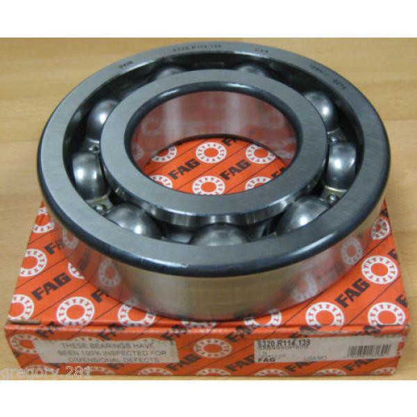 Genuine FAG 6320-R114-139 Radial Deep Groove Ball Bearing Single Row Steel Cage #3 image