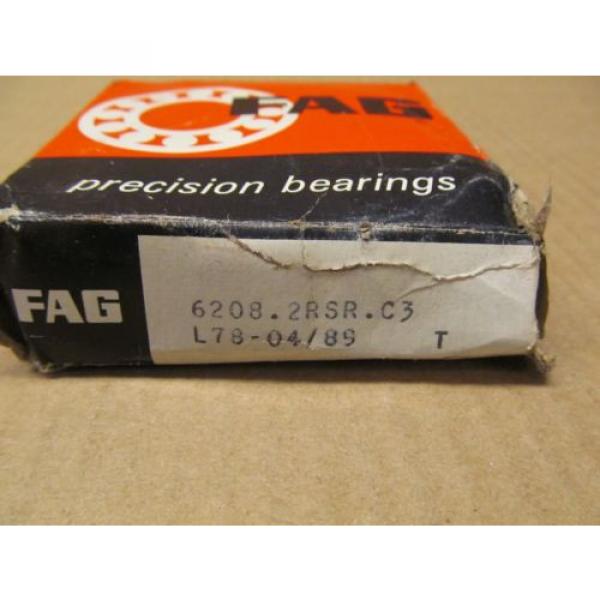 NIB FAG 6208.2RSR.C3 6208-2RSR-C3 62082RSRC3 BEARING DOUBLE SEAL 40 X 80 X 18 MM #4 image