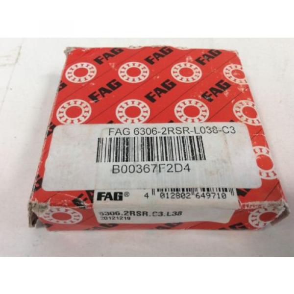 FAG BEARING 6306-2RSR-L038-C3 Single Row Ball Bearing 30MM X 72MM X 19MM 2 #5 image